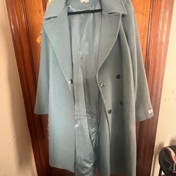 Anne Klein Blue Cashmere Blend Coat Sz 16 - Picture 3 of 7